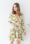 Charmante robe florale à volants parfumée