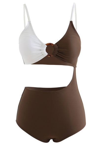 Maillot de bain O- Anneau Bicolore Camisole