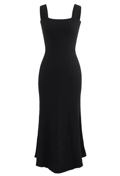 ROBE CAMI EN MILLE DOUCE ET ÉLEVÉE EN NOIR