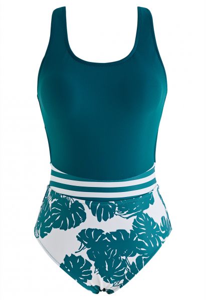 Maillot de bain Leaf Shadow découpé au dos