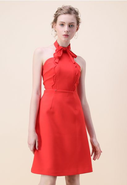 Dernier engouement robe bustier en rouge