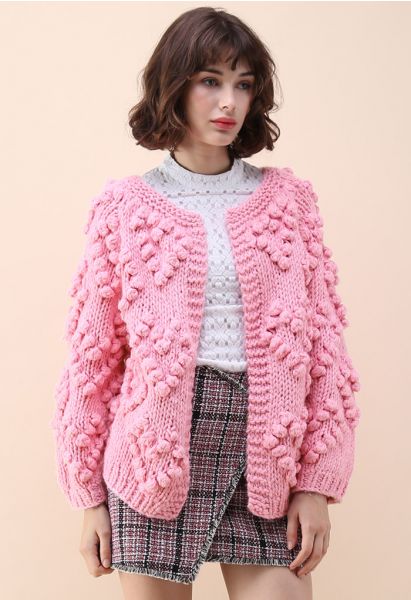 Tricoter Votre Amour Cardigan en Rose Foncé