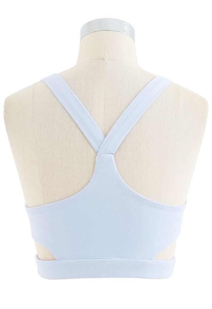 Soutien-gorge de sport à faible impact Wrap Design en bleu bébé