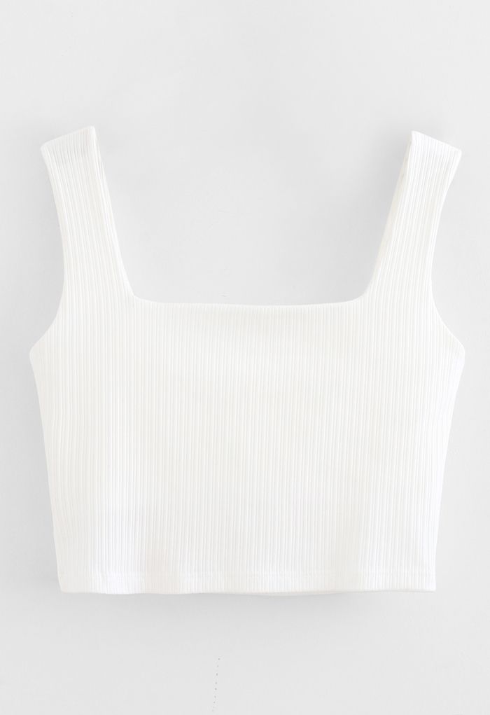 Débardeur bandeau Simple Lines en blanc