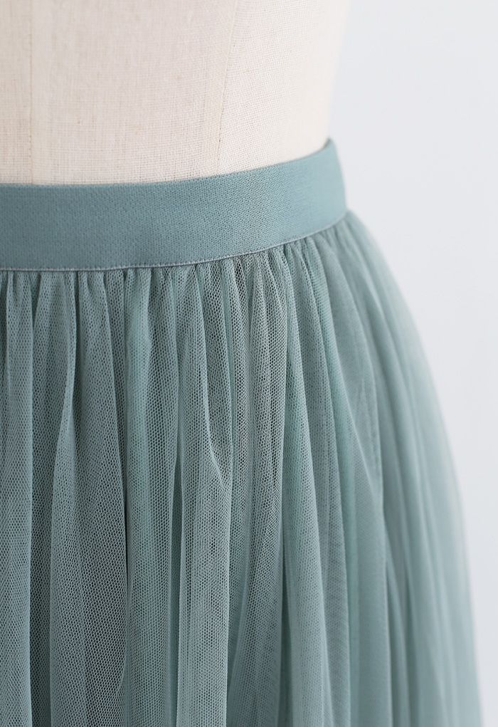 Je ne peux pas Soit Allez sur Mailles Tulle Jupe en Turquoise