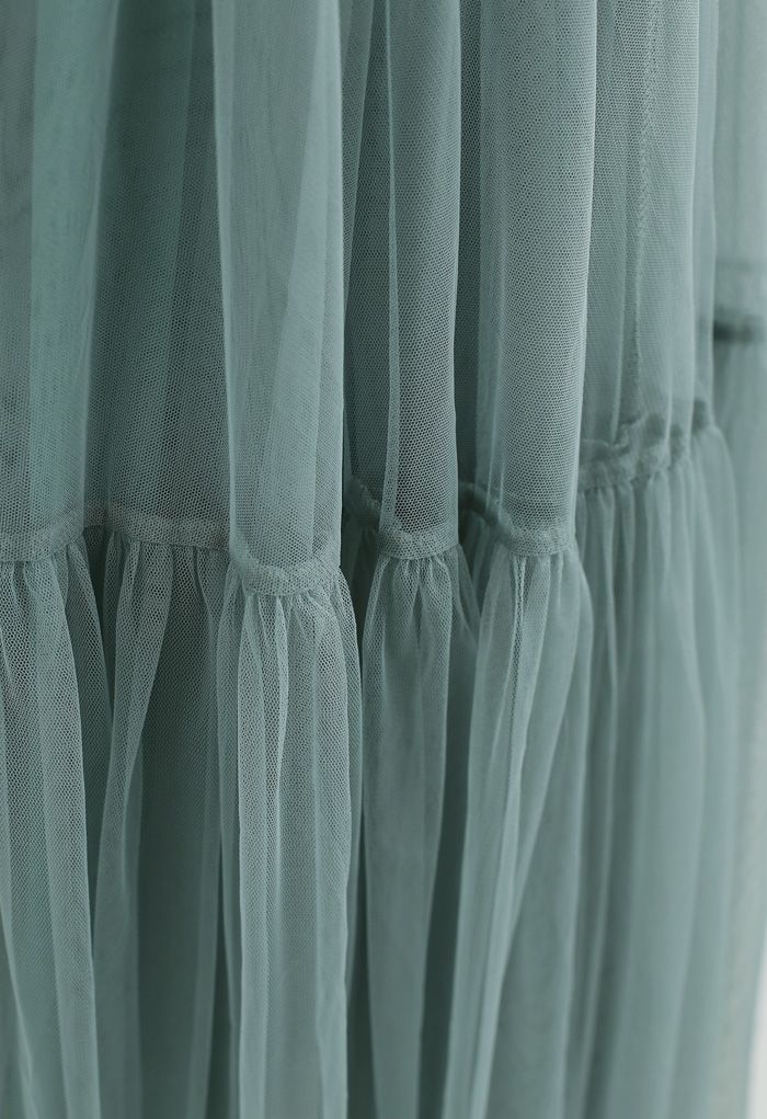 Je ne peux pas Soit Allez sur Mailles Tulle Jupe en Turquoise