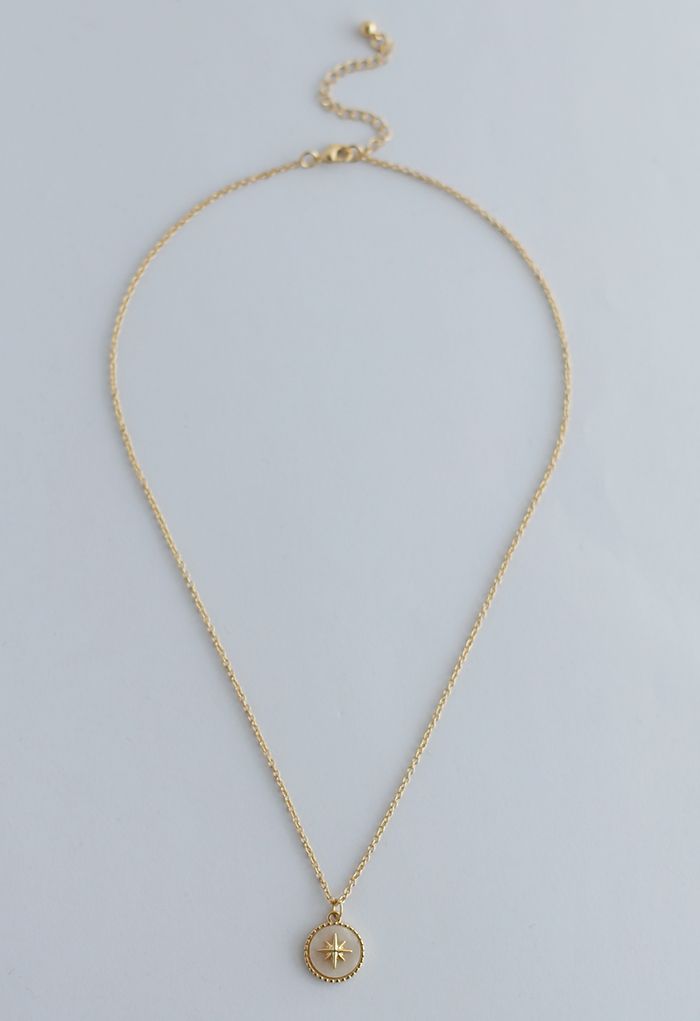 Collier chaîne pièce de monnaie étoile