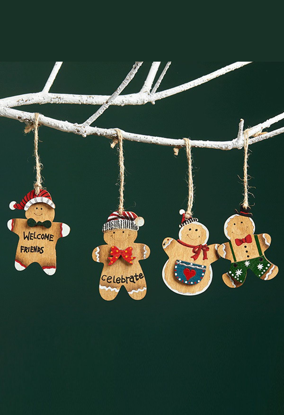 Ornement de Noël Happy Gingerbread Friends