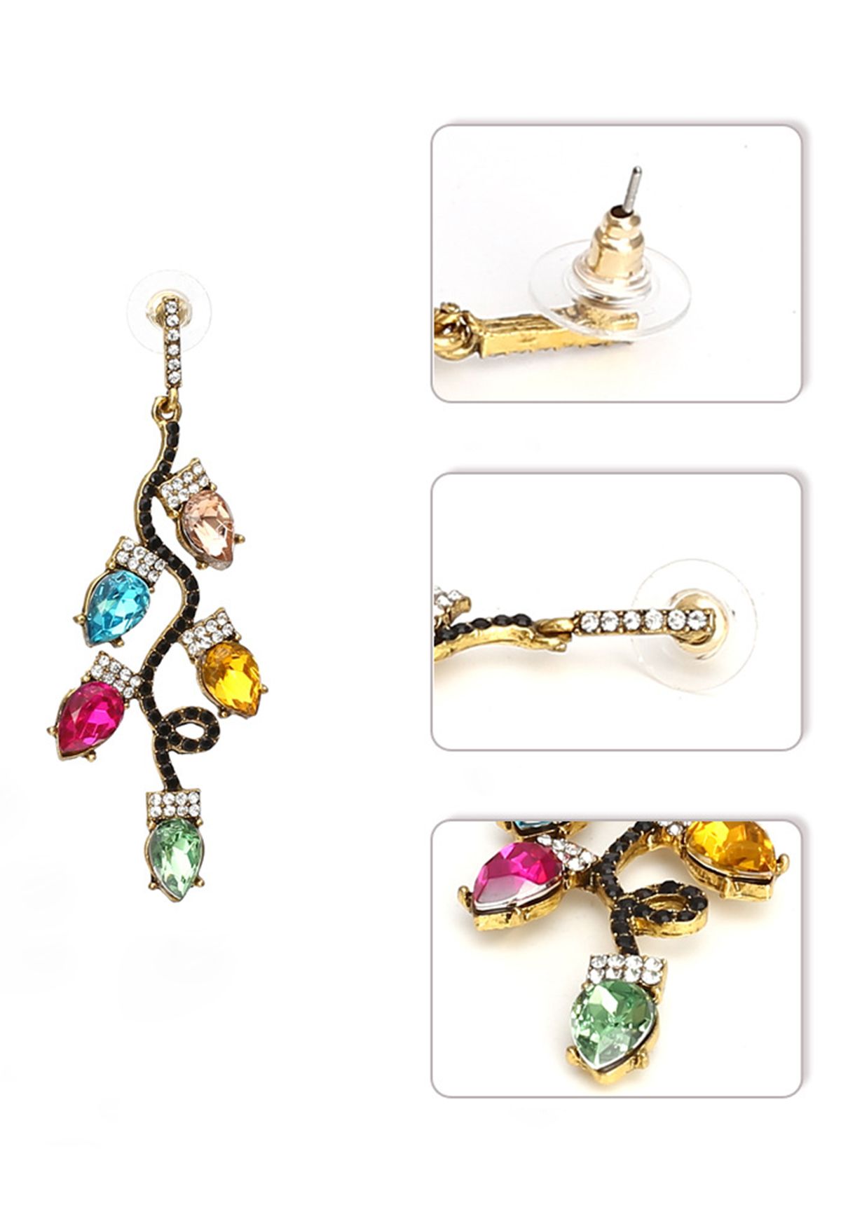 Boucles d'Oreilles Mix Color Resin Lights