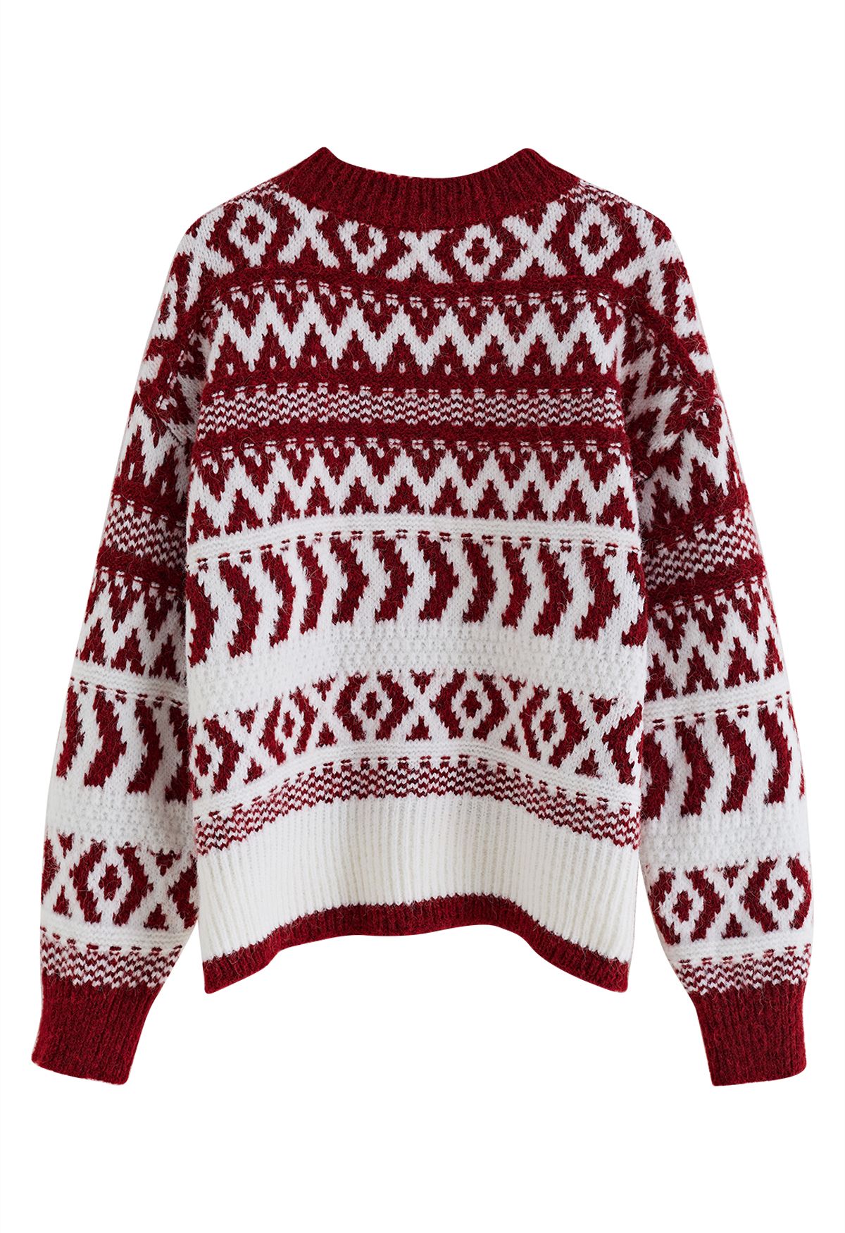 Pull fantaisie en grosse maille Fair Isle