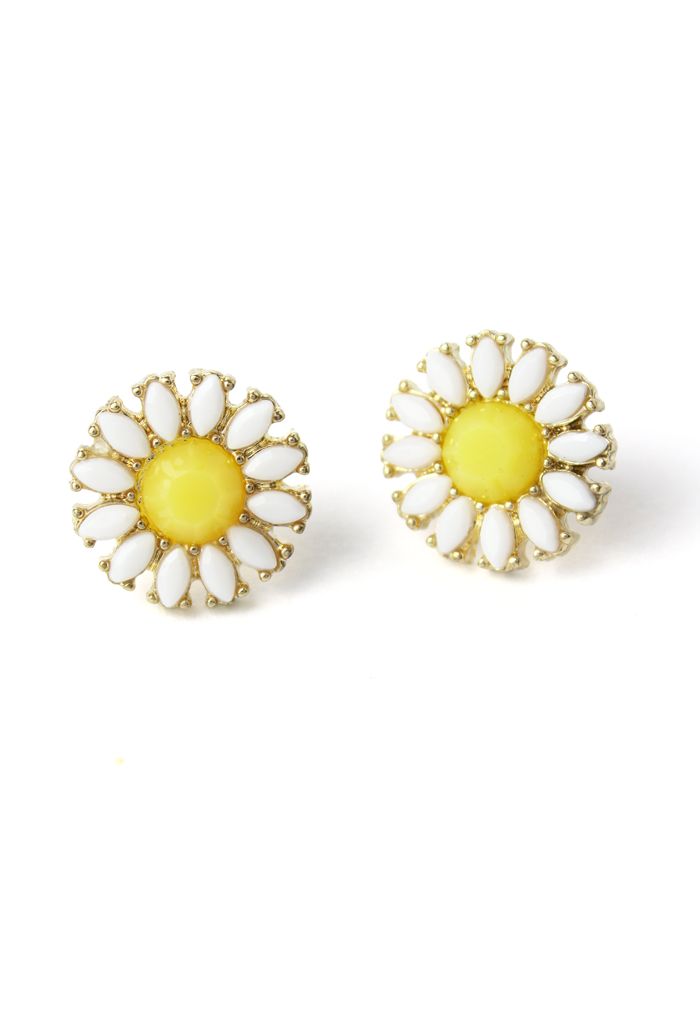 Boucles d'Oreilles gai Marguerite Perles