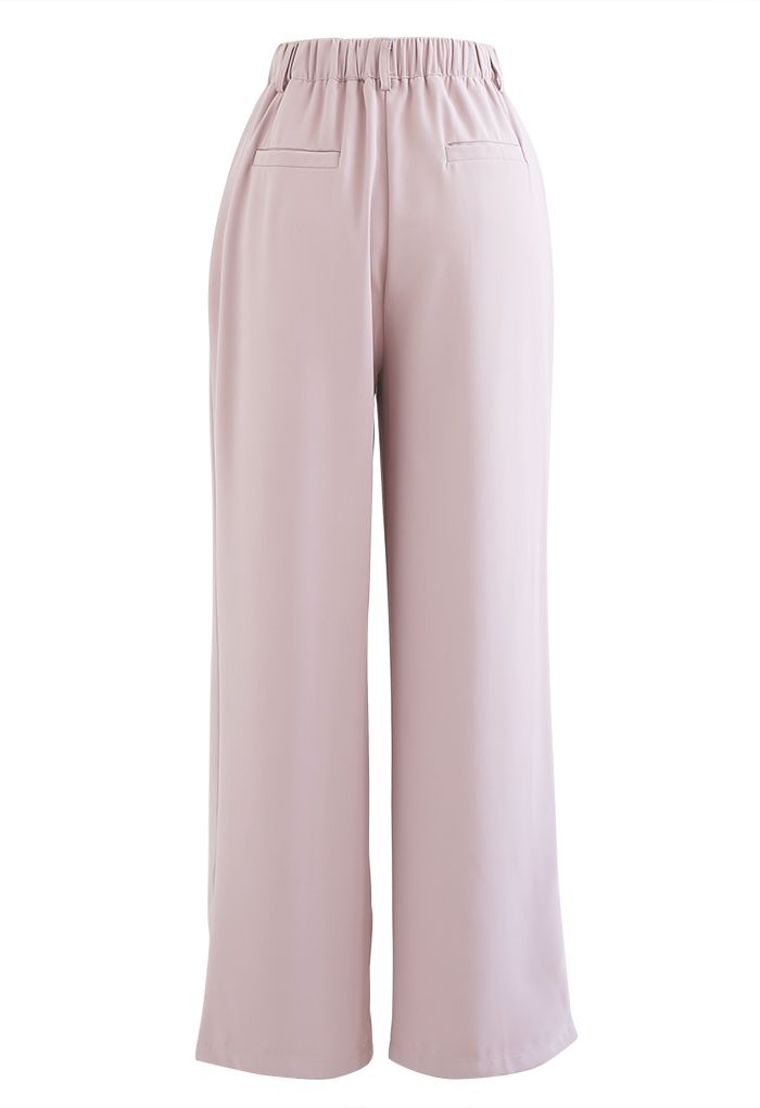 Pantalon décontracté de couleur unie Breezy en rose