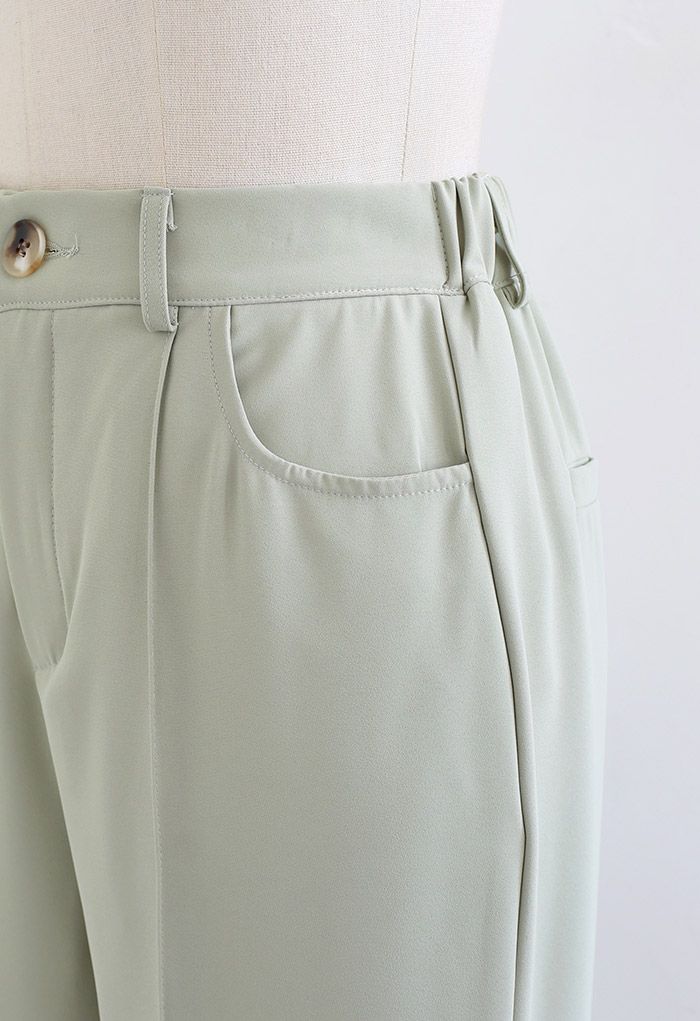 Pantalon décontracté de couleur unie Breezy en Pistachio