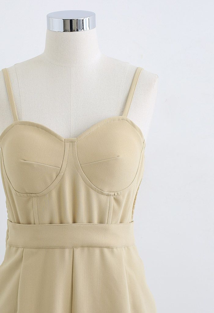 Sassy Combinaison camisole à soutien gorge intégré en Jaune Clair