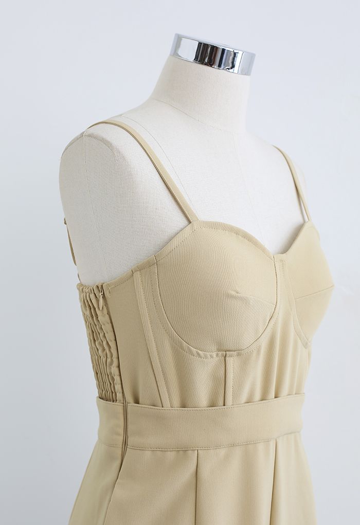 Sassy Combinaison camisole à soutien gorge intégré en Jaune Clair