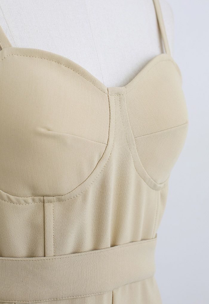 Sassy Combinaison camisole à soutien gorge intégré en Jaune Clair