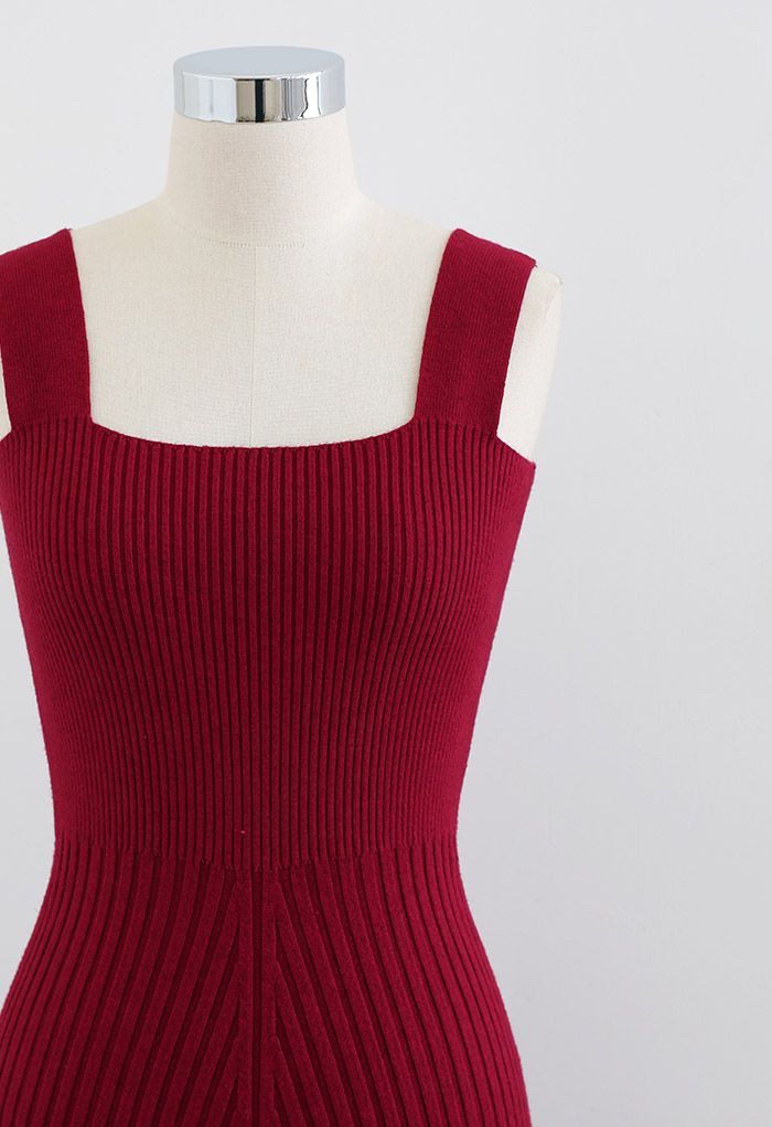 ROBE CAMI EN MILLE DOUCE ET ÉLEVÉE EN ROUGE