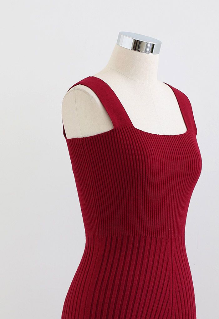 ROBE CAMI EN MILLE DOUCE ET ÉLEVÉE EN ROUGE