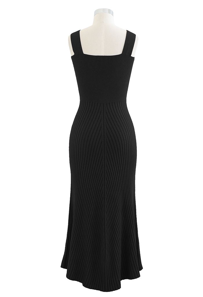 ROBE CAMI EN MILLE DOUCE ET ÉLEVÉE EN NOIR