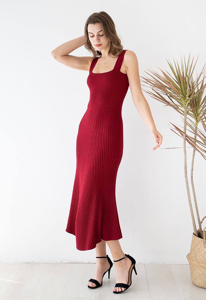 ROBE CAMI EN MILLE DOUCE ET ÉLEVÉE EN ROUGE