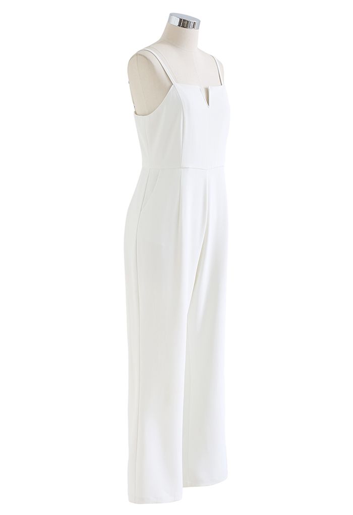 Eternal Neatness Cami Jumpsuit en blanc