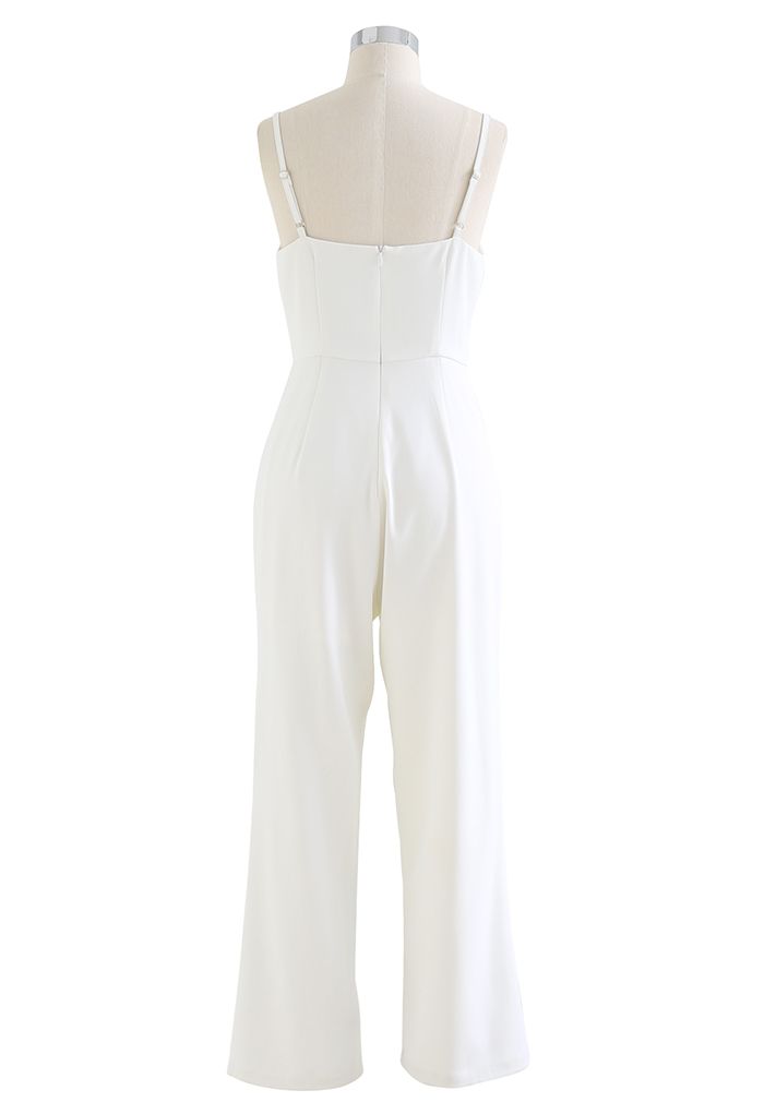 Eternal Neatness Cami Jumpsuit en blanc