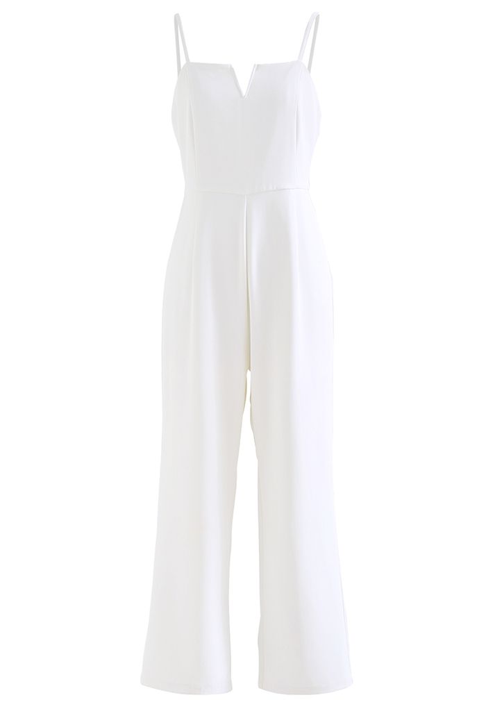 Eternal Neatness Cami Jumpsuit en blanc