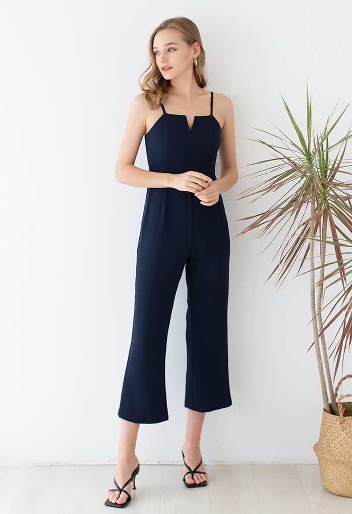 Eternal Neatness Cami Jumpsuit en bleu marine