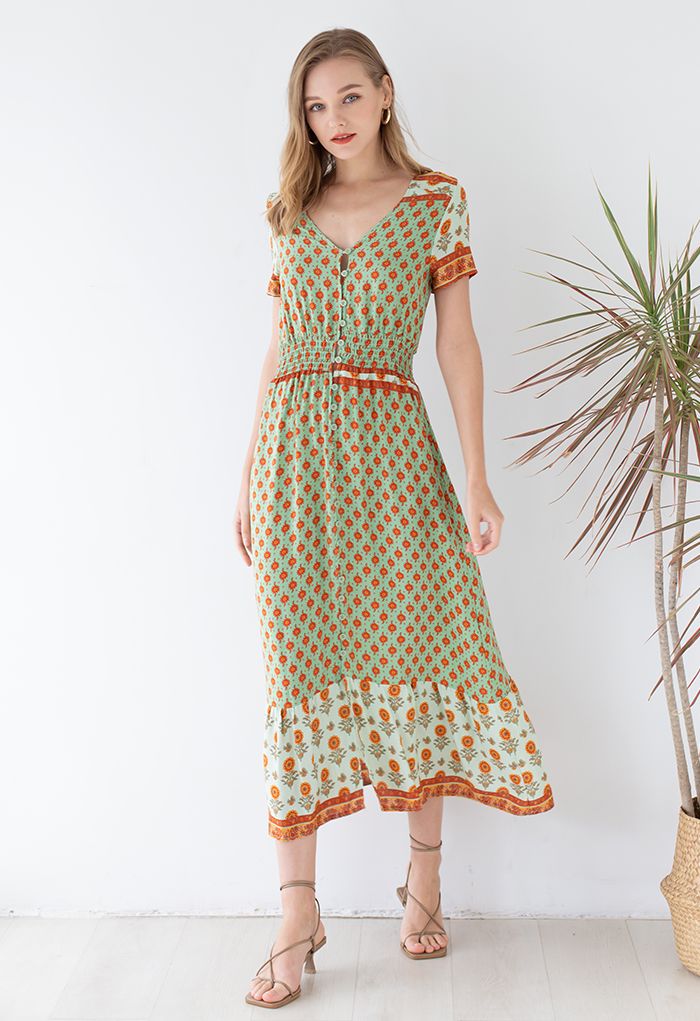 Robe maxi bohème fleurie Tenerife Vacay