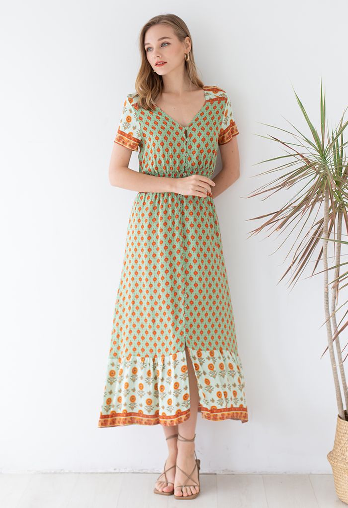 Robe maxi bohème fleurie Tenerife Vacay