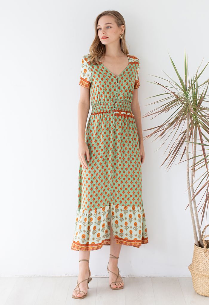 Robe maxi bohème fleurie Tenerife Vacay