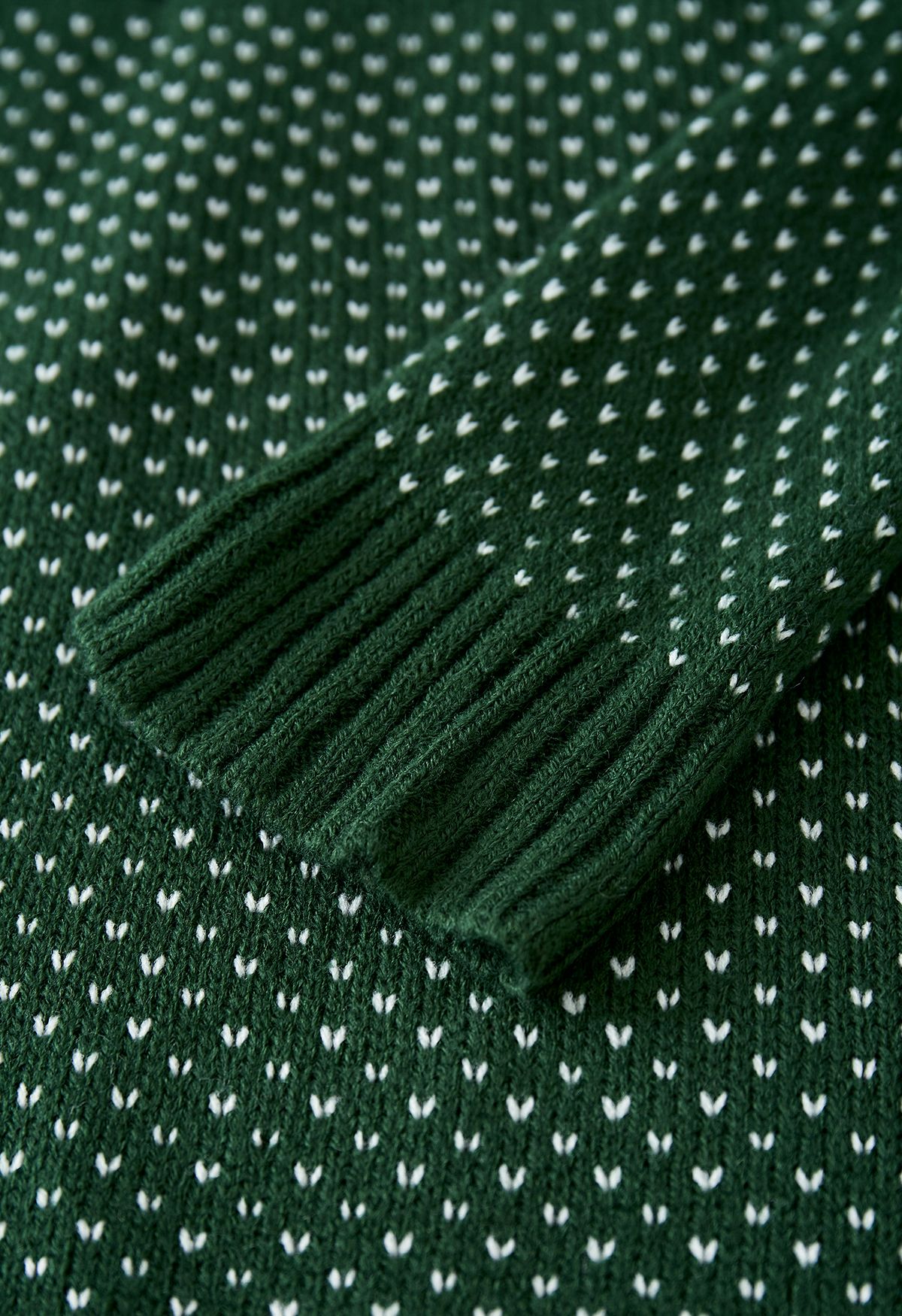 Joli Pull en Tricot à Manches Longues Fantôme en Vert Armée