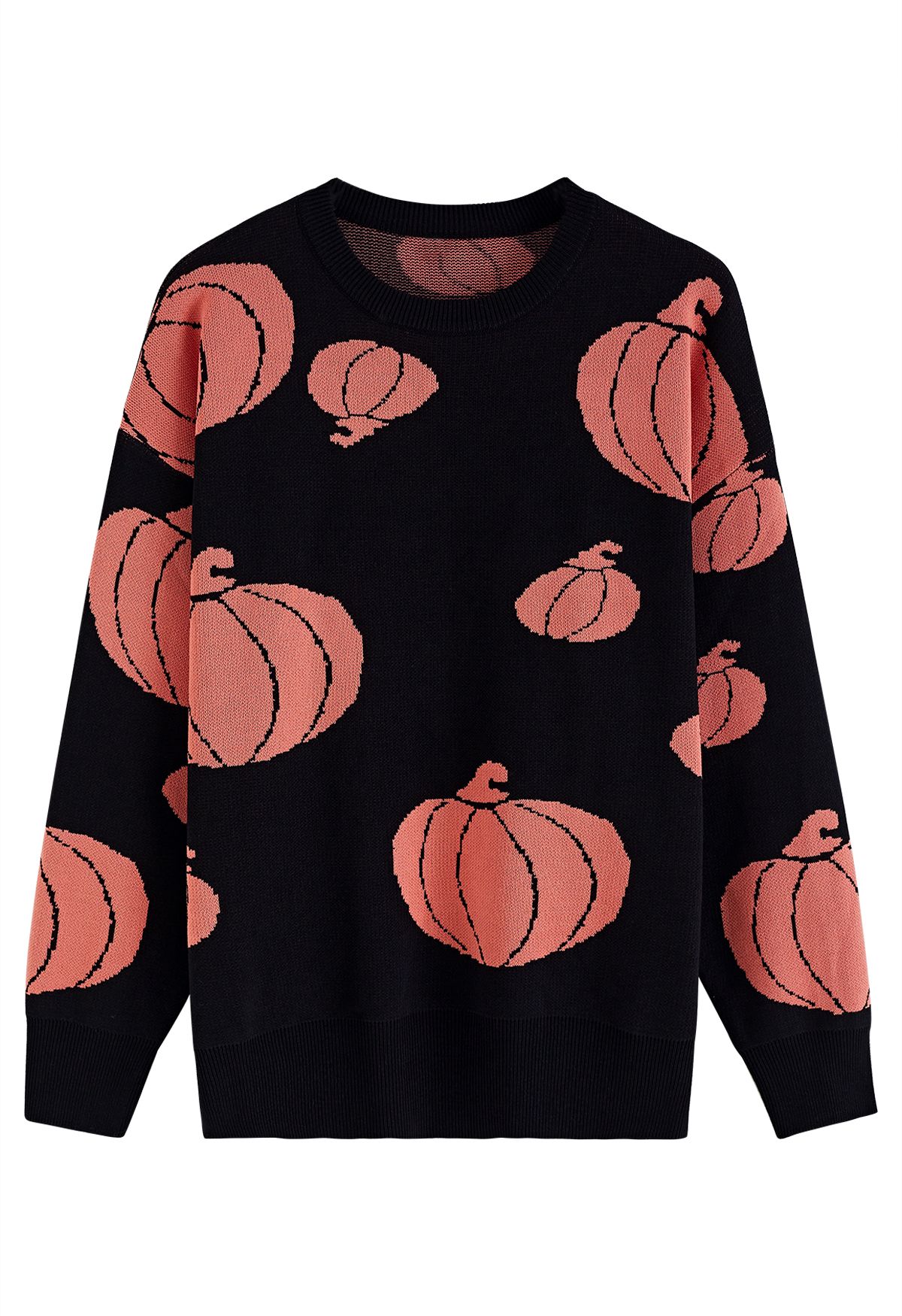 Pull d'Halloween Lanterne Citrouille en Tricot