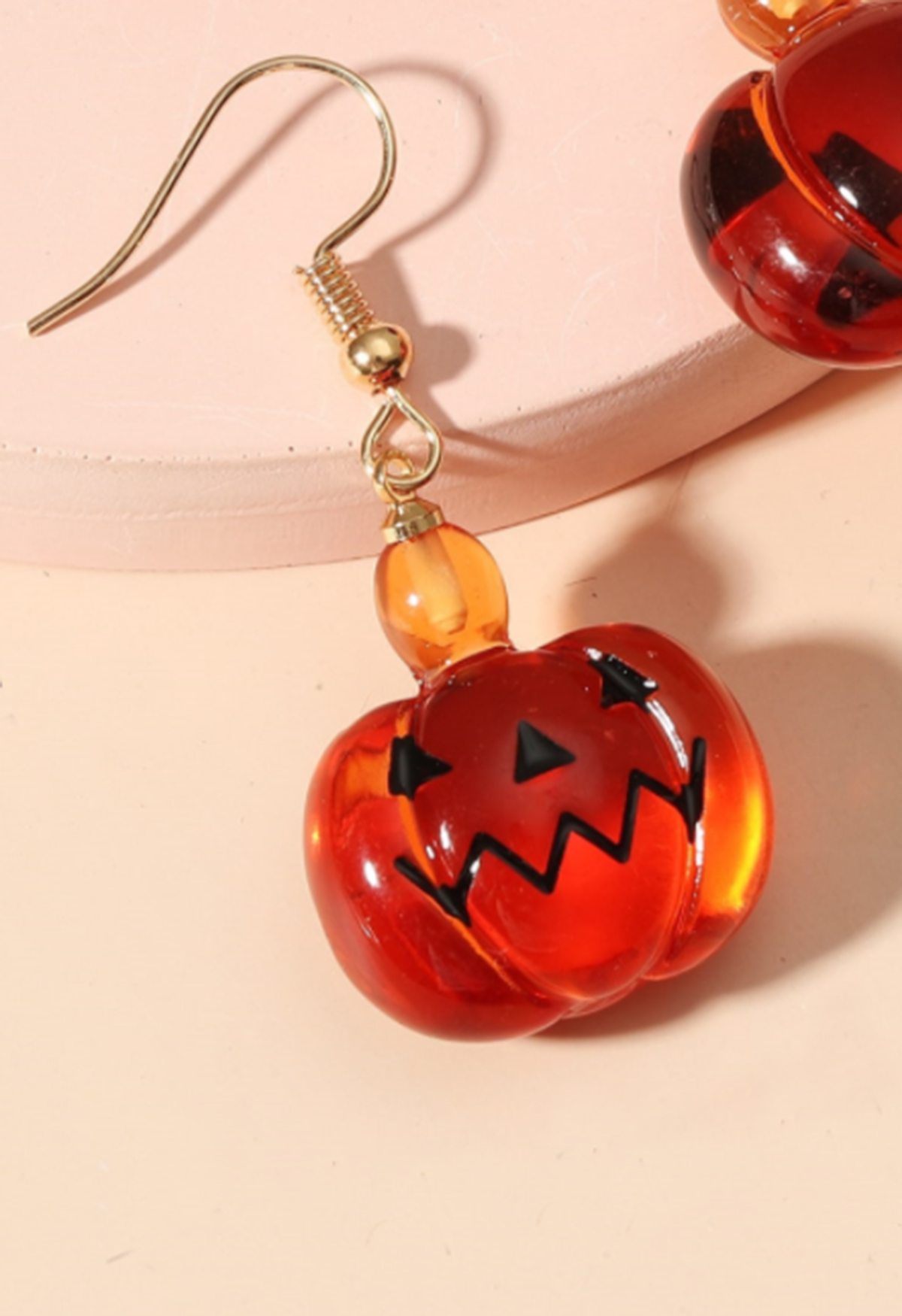 Boucles d'Oreilles d'Halloween en Résine Citrouille