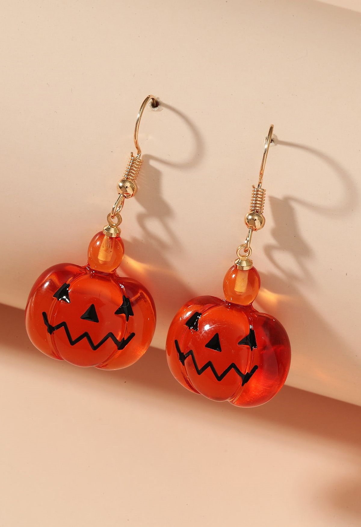 Boucles d'Oreilles d'Halloween en Résine Citrouille