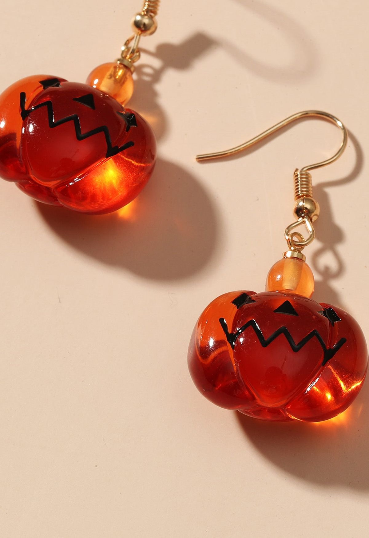 Boucles d'Oreilles d'Halloween en Résine Citrouille