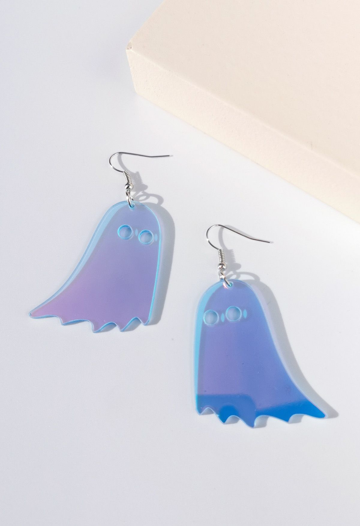 Boucles d'oreilles couleur laser fantôme translucide