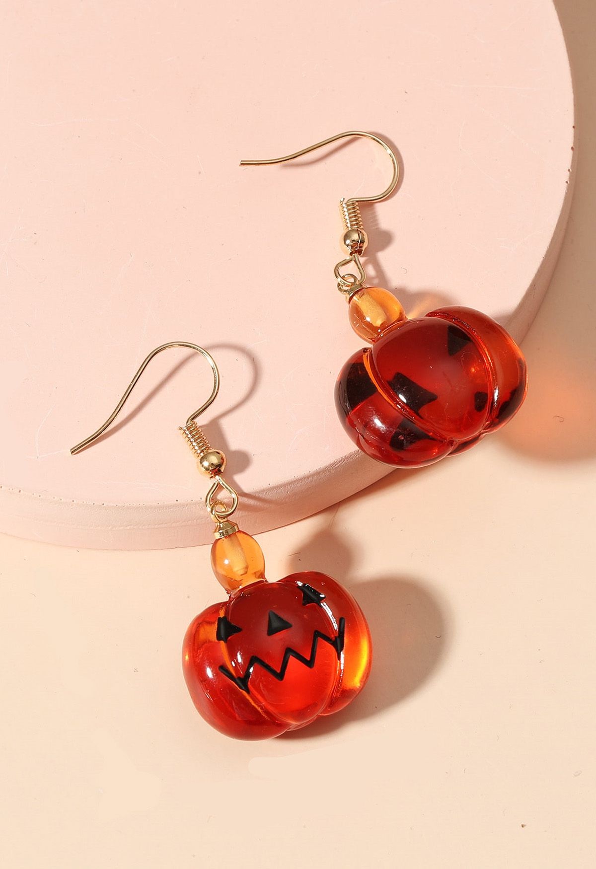 Boucles d'Oreilles d'Halloween en Résine Citrouille