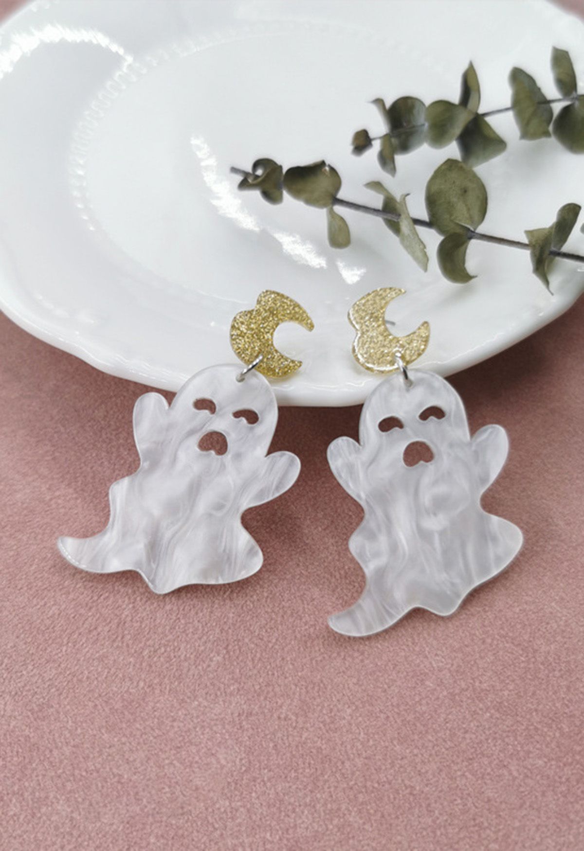 Boucles d'oreilles fantôme hanté de dessin animé