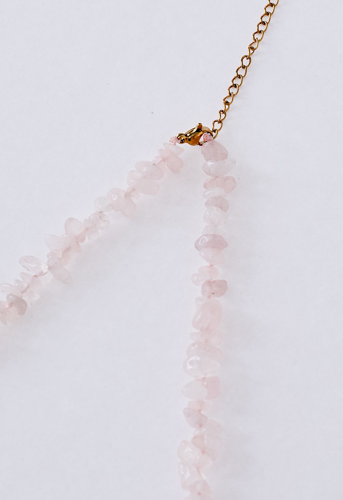 Collier de perles épissés en cristal rose brillant