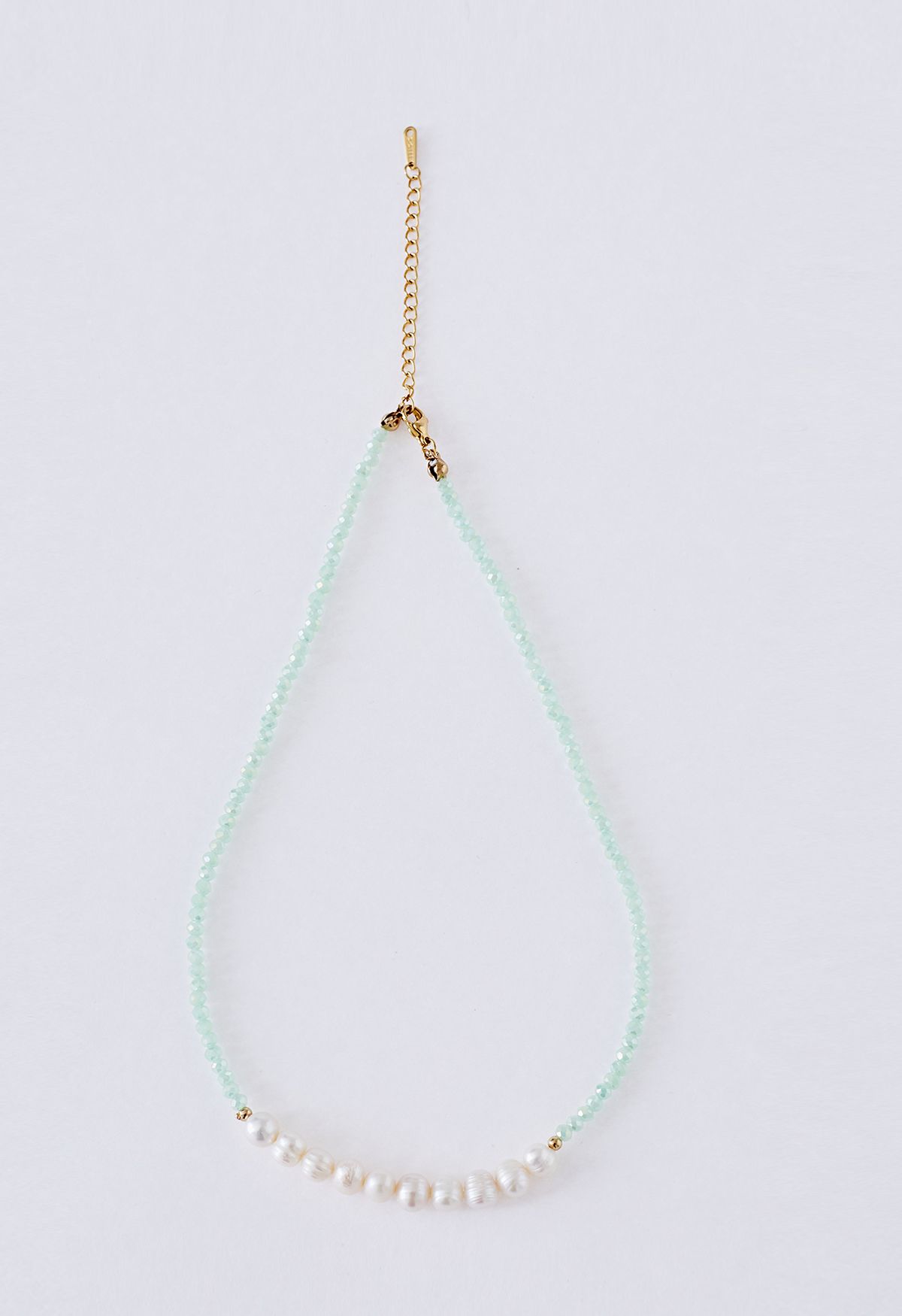 Collier de perles épissés en cristal pastel