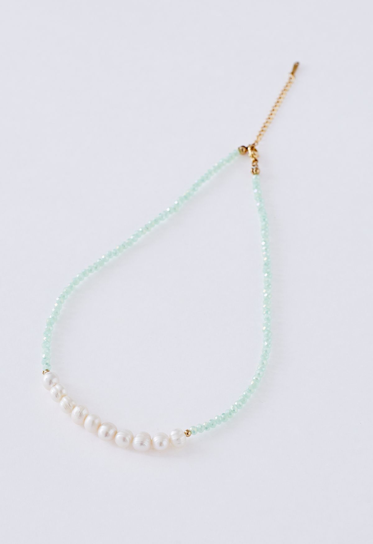 Collier de perles épissés en cristal pastel