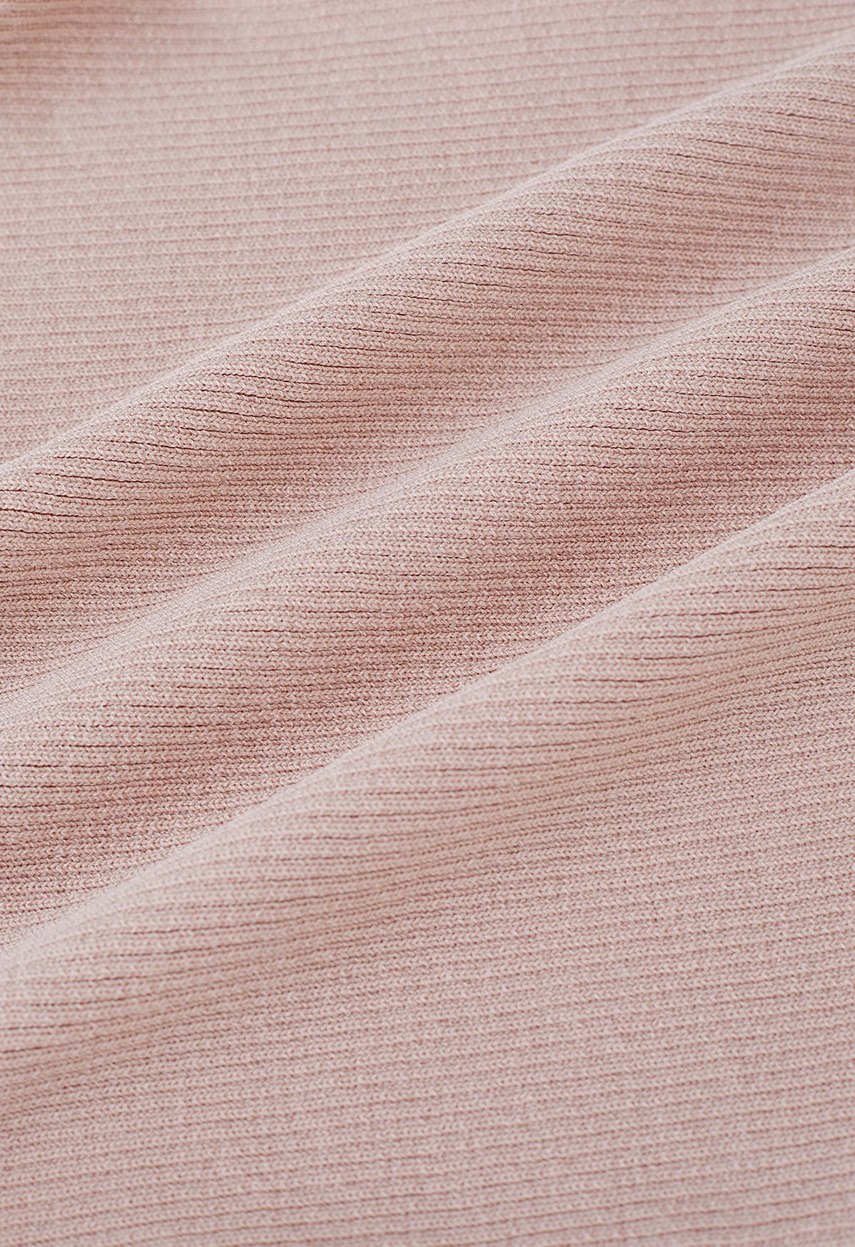 Spliced Tiered Flutter Sleeve Knit Crop Top in Pink