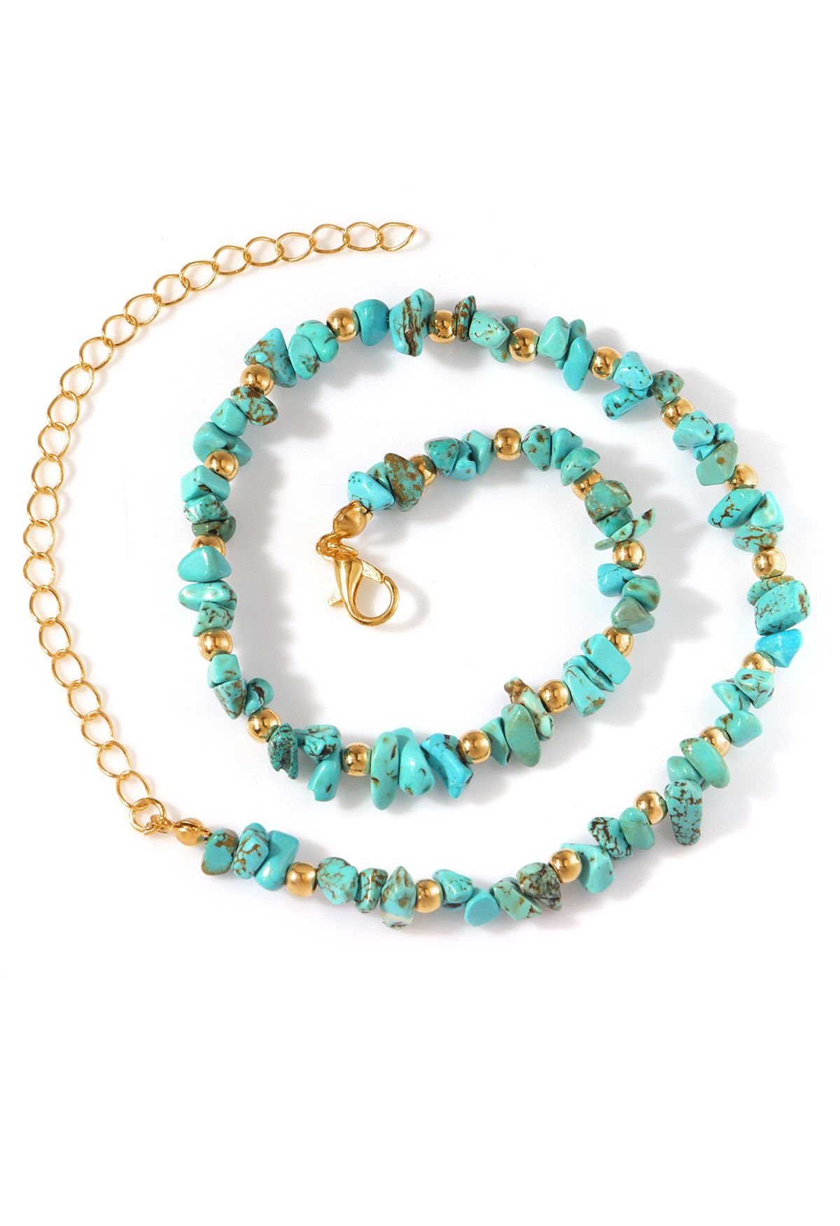 Collier Irrégulier Pierre Naturelle en Turquoise