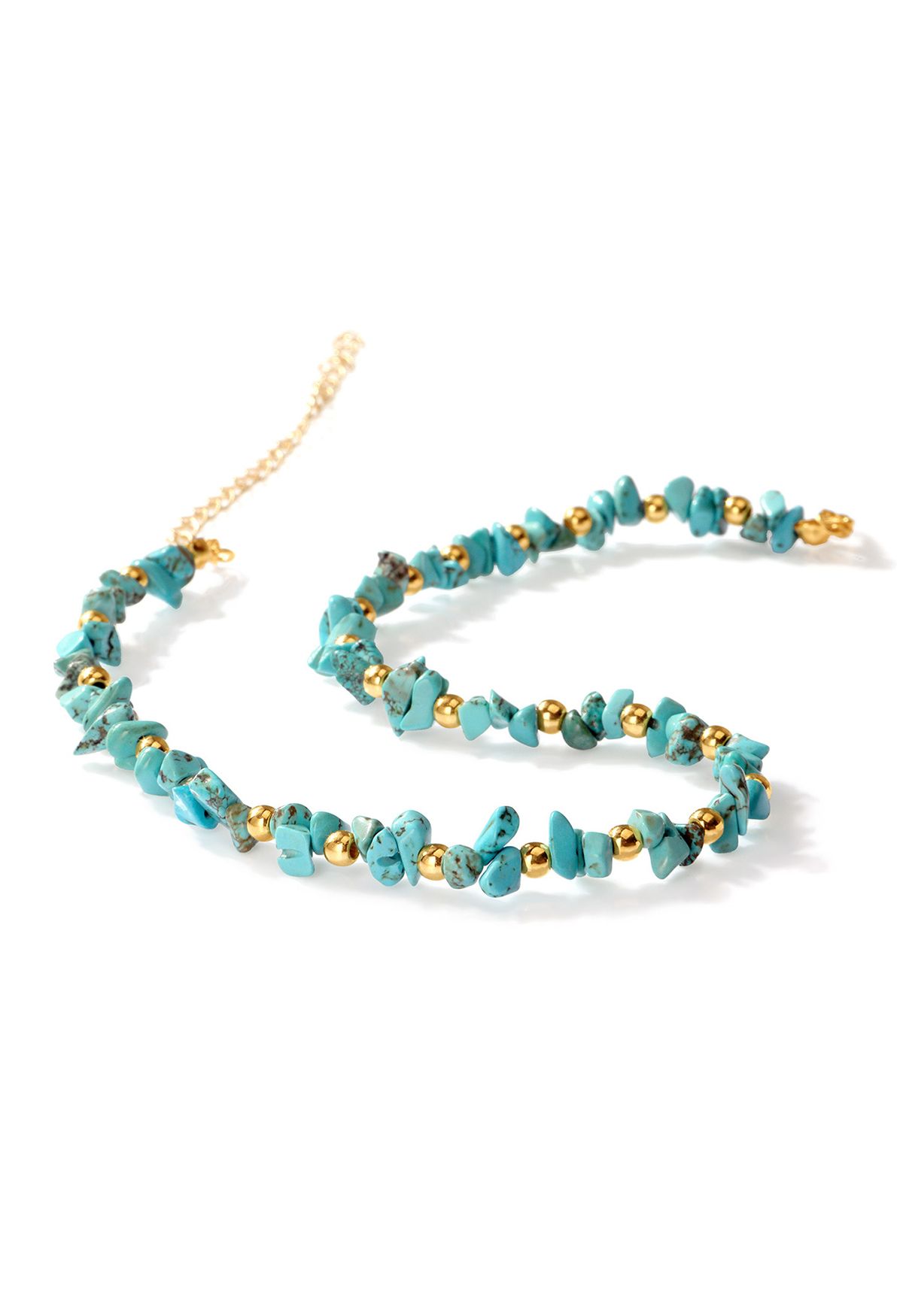 Collier Irrégulier Pierre Naturelle en Turquoise