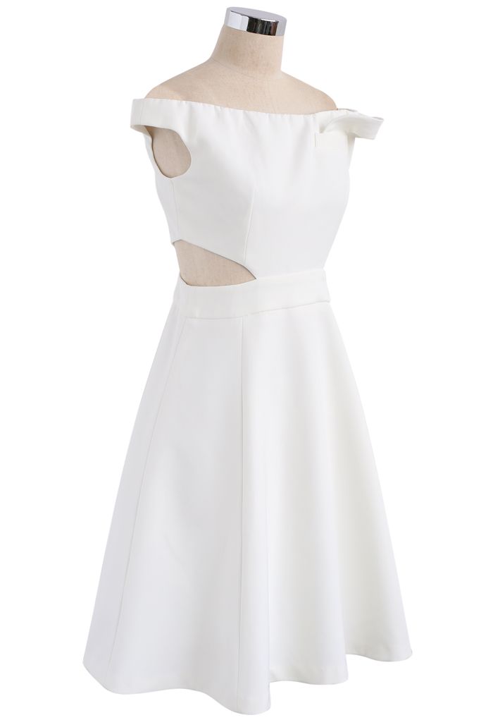 Continuer à danser robe à épaule en blanc