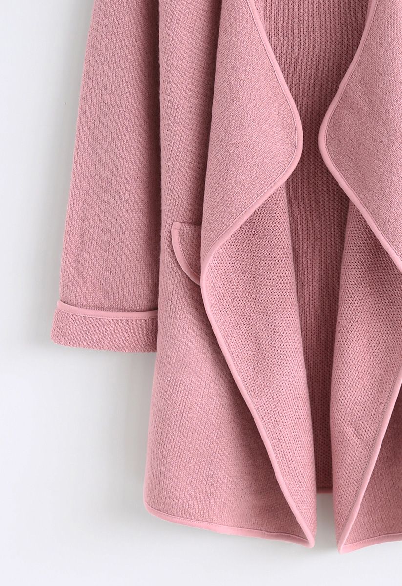 Tout Est Tricoté Manteau en Rose