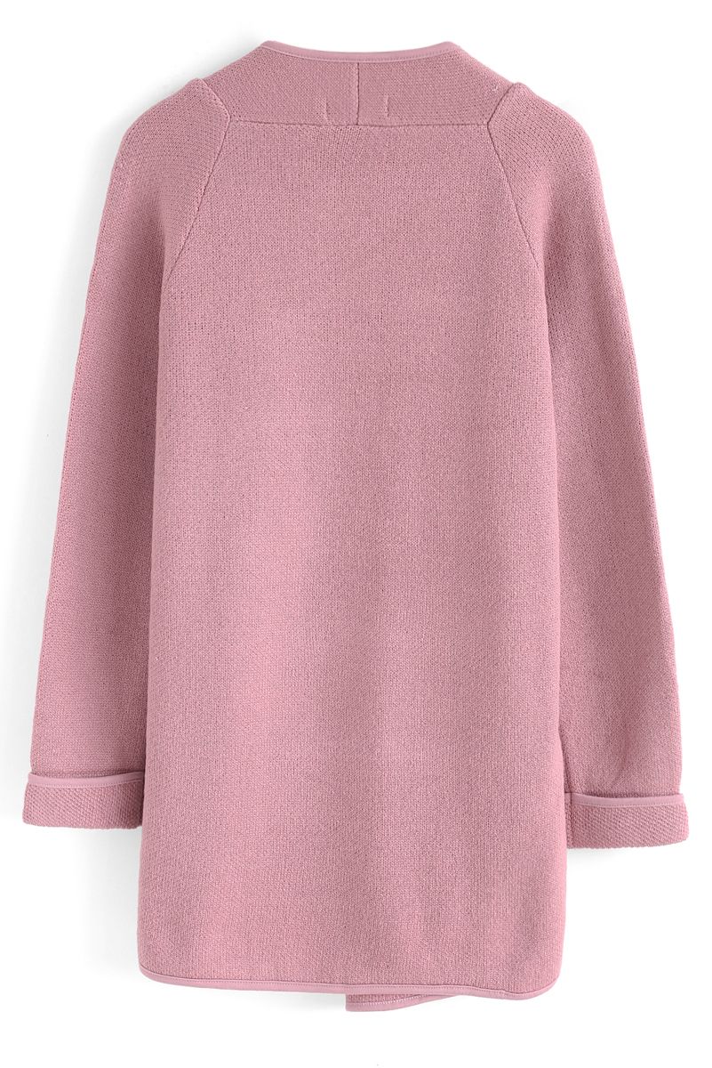 Tout Est Tricoté Manteau en Rose