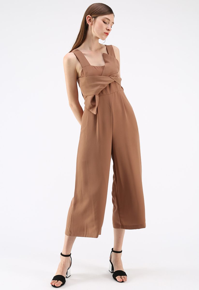 Combinaison Bowknot Gracefulness en Caramel