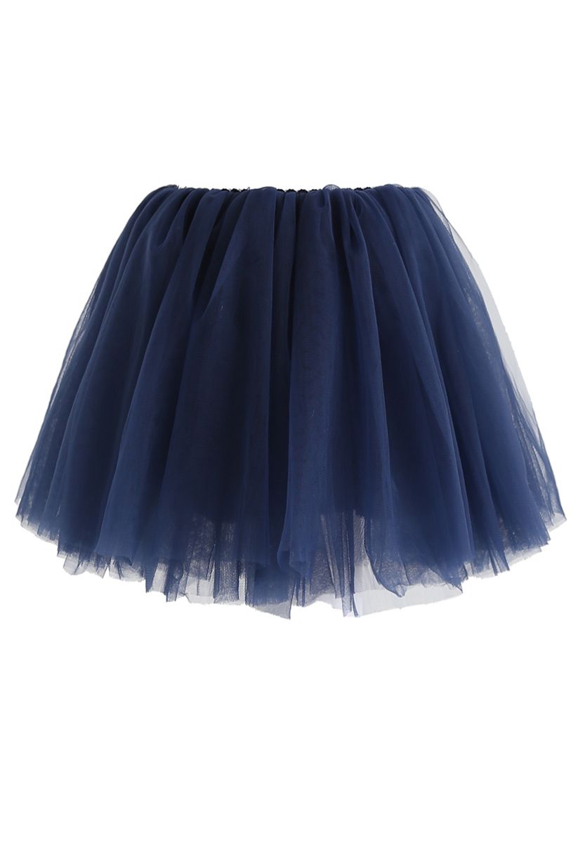 Jupe Amore en tulle bleu marine pour enfants